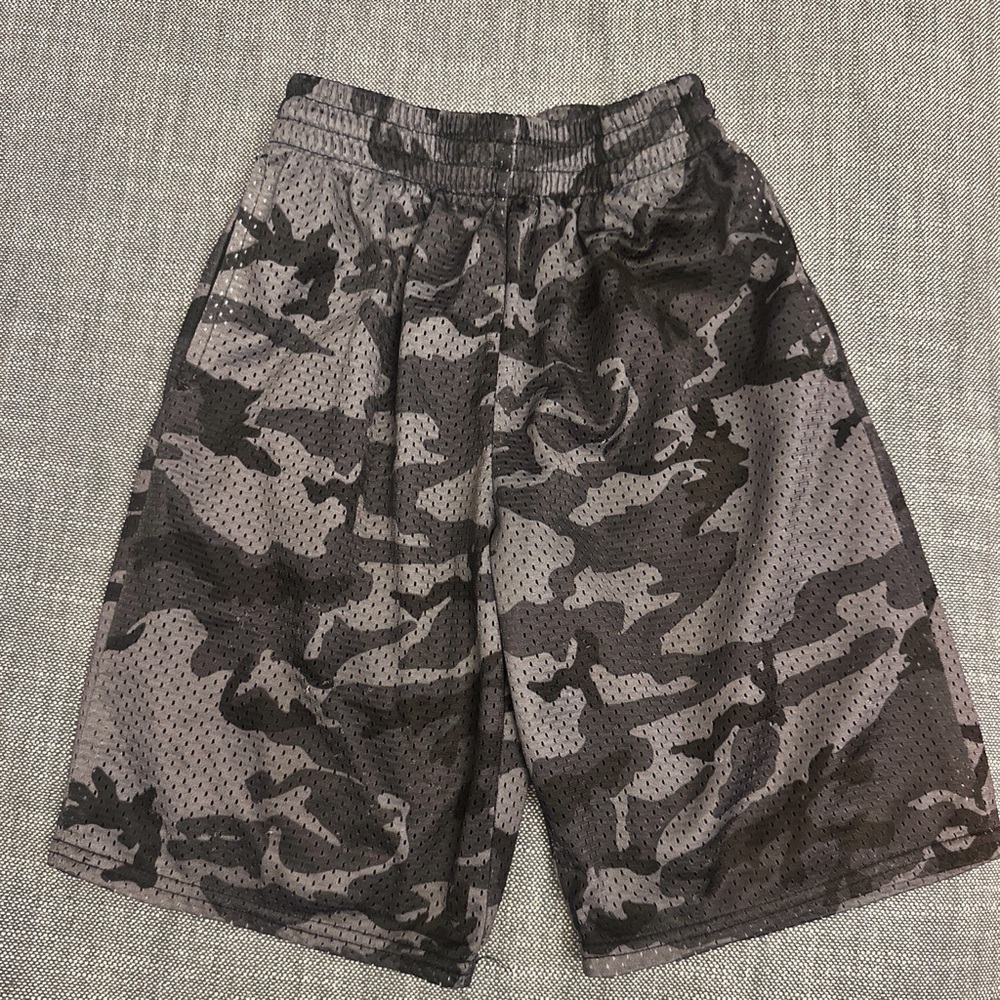 Boy’s Camo Mesh Shorts - Black